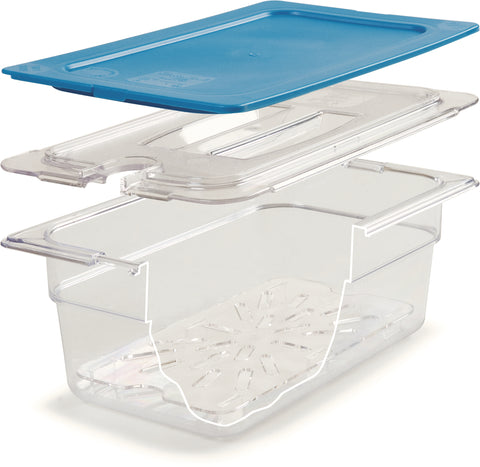StorPlus™ DRAIN GRATE FOOD PAN PC FULL SIZE CLEAR