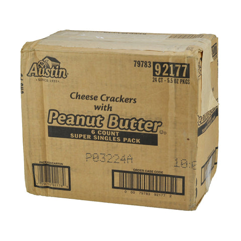 Austin Cheese Sandwich Cracker with Peanut Butter, 0.917 Ounce -- 144 per case.