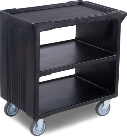 Carlisle SERVICE CART PLASTIC 3 SHELF BLACK 33X20