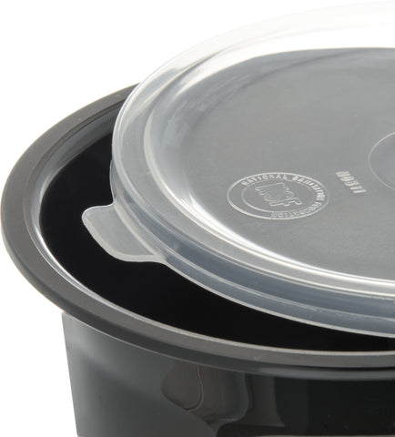 Carlisle CROCK CLASSIC™ W/ LID BLACK .6 QT