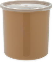 Carlisle CROCK SALAD BAR W/LID BEIGE 2.7 QT