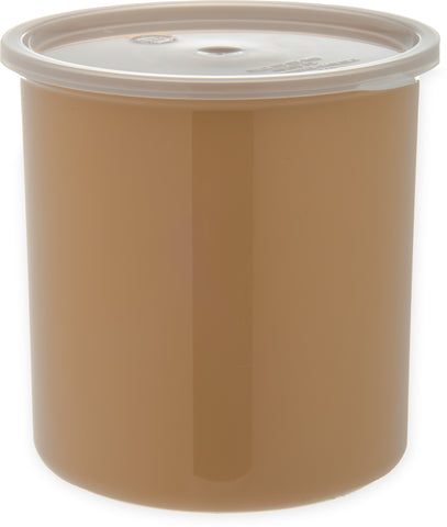 Carlisle CROCK SALAD BAR W/LID BEIGE 2.7 QT