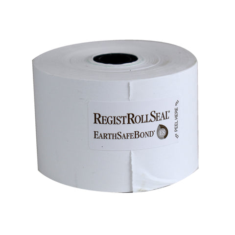 National Checking Company White Bond 1 Ply Register Roll, 44 Millimetre -- 100 rolls per case.