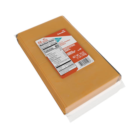 Schreiber CHEESE CHEDDAR SHARP SLICED .73 OZ