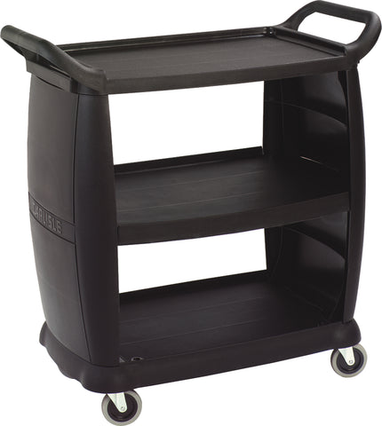 Carlisle CART SMALL BUSSING & TRANSPORT BLACK 18X36.25X38 300 LB CAPACITY