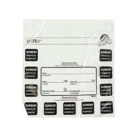 National Checking BAG PORTION COLOR CODED BLACK SUNDAY 6.5X7