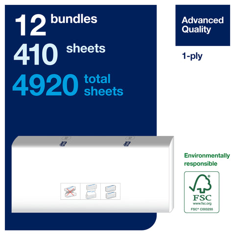 Essity Tork Advanced PeakServe White Continuous Hand Towel, 7.91 x 8.85 -- 4920 per case