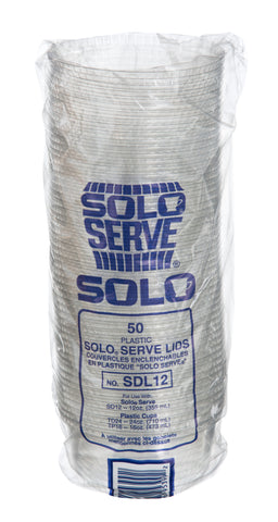 Solo® LID PLASTIC CLEAR DOME FLAT TOP