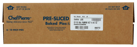 Chef Pierre Pre Sliced Pre Baked Pumpkin Pie -- 6 per case.