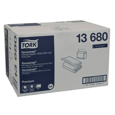 Essity Tork 2 Ply Premium Xpressnap White Dispenser Napkin, 13 x 8.5 inch -- 4000 per case