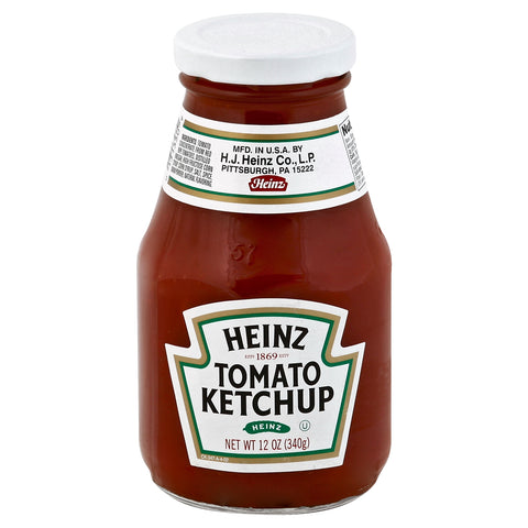 Heinz Ketchup, Wide Mouth Glass, 12 Ounce -- 24 per Case