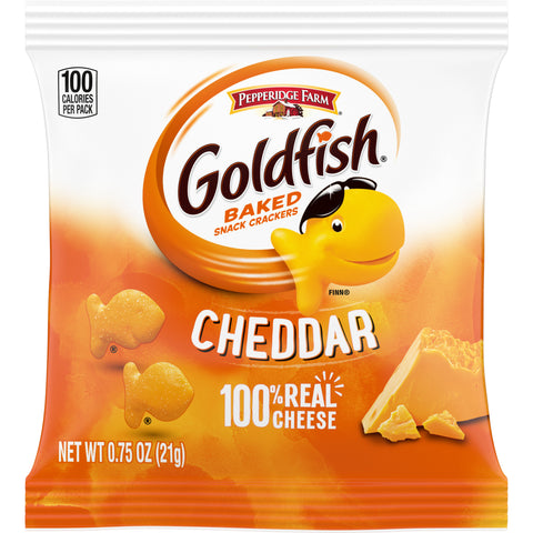 Pepperidge Farm Cheddar Goldfish - 0.75 oz. bag, 300 per case