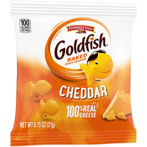 Pepperidge Farm Cheddar Goldfish - 0.75 oz. bag, 300 per case