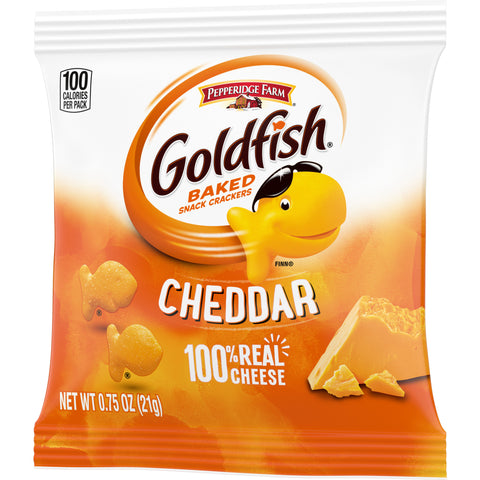 Pepperidge Farm Cheddar Goldfish - 0.75 oz. bag, 300 per case