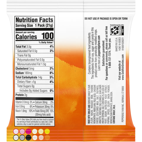 Pepperidge Farm Cheddar Goldfish - 0.75 oz. bag, 300 per case
