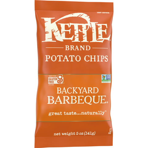 Kettle Foods Backyard Barbeque Potato Chips, 5 Ounce -- 15 per case.