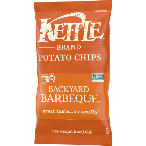 Kettle Foods Backyard Barbeque Potato Chips, 5 Ounce -- 15 per case.