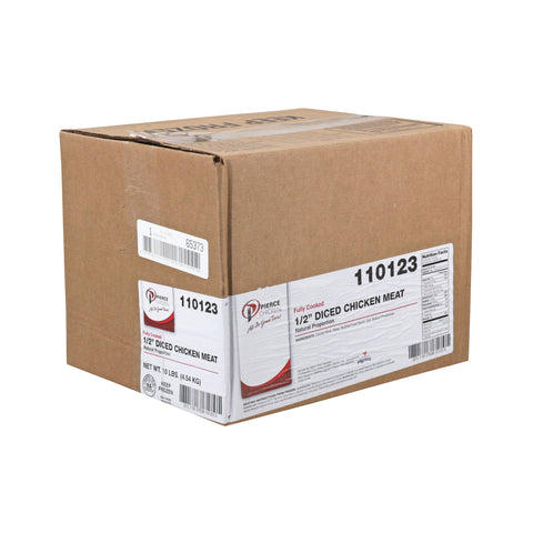 Pierce Chicken CHICKEN DICED MEAT NATURAL PROPORTION FC 1/2