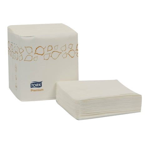 Tork White 2-Ply Premium Xpressnap Interfold Dispenser Napkins, 8.5 x 8.5 inch - 500 per pack -- 8 packs per case