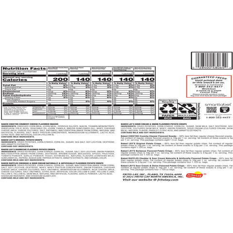 Frito Lay Baked Mix Snacks - Variety Cube Pack, 36.75 Ounce -- 60 per case