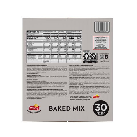 Frito Lay Baked Mix Snacks - Variety Cube Pack, 36.75 Ounce -- 60 per case