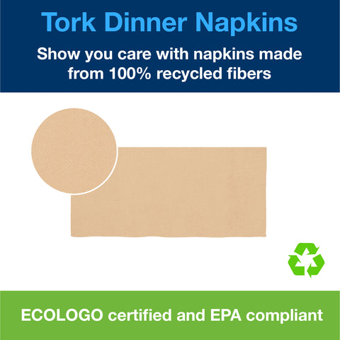 Tork® NAPKIN DINNER UNIVERSAL NATURAL 2 PLY 1/8 FOLD