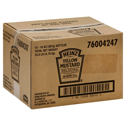 Heinz Yellow Mustard, 14 Ounce -- 12 per case.