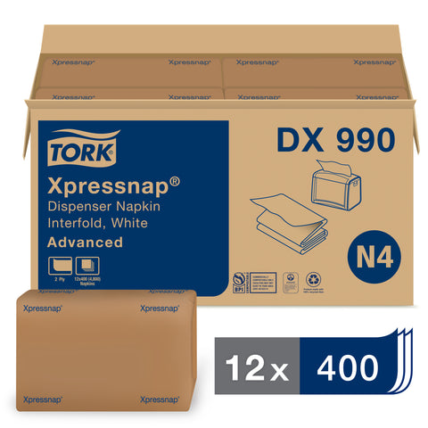 Napkin Dispenser Interfold White 2-ply 8.5x6.5
