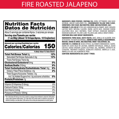 Chip Potato Wavy Fire Roasted Jalapeno