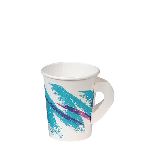 Solo Jazz® CUP PAPER HOT w/ HANDLE SINGLE POLY 8 OZ