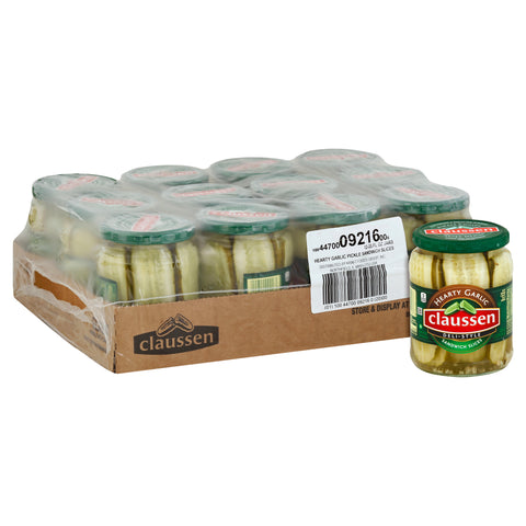 Claussen Deli Style Hearty Garlic Sandwich Slices Pickle, 20 Ounce -- 12 per case