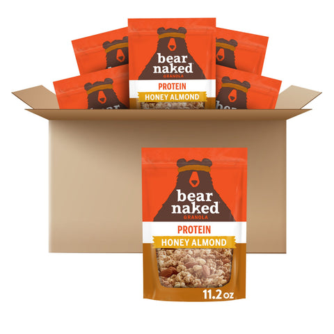 Bear Naked Honey Almond Protein Cereal, 11.2 Ounce Bag -- 6 per case.