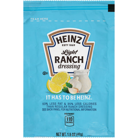 Heinz® DRESSING RANCH LIGHT SINGLE SERVE PACKET 534350/78000738