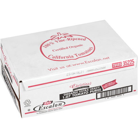 Christinas Organic Extra Heavy Tomato Puree, 107 Ounce -- 6 per case.
