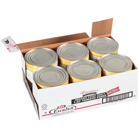 Christinas Organic Extra Heavy Tomato Puree, 107 Ounce -- 6 per case.