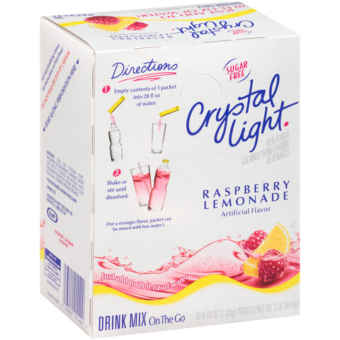 Crystal Light Single Serve Sugar-Free Raspberry Lemonade On-the-Go Powdered Mix, 0.1 ounce -- 120 per case