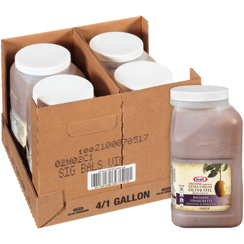 Kraft Dressing Signature Balsamic Vinaigrette, 1 Gallon -- 4 Case