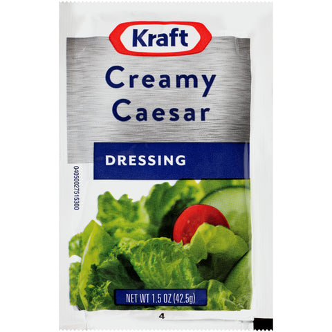 Kraft Portion Control Creamy Caesar Dressing, 1.5 Ounce -- 60 per case.