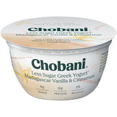 Chobani YOGURT GREEK VANILLA & CINNAMON LESS SUGAR