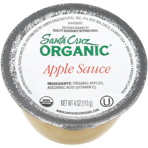 Santa Cruz APPLESAUCE UNSWEETENED ORGANIC SINGLE SERVE CUP