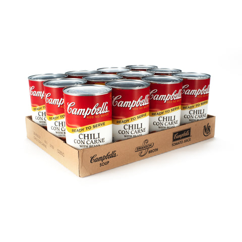 Campbells Chili Con Carne with Beans - 50 oz. can, 12 per case