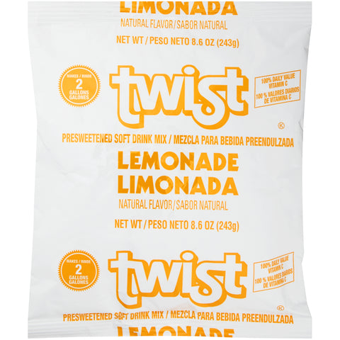 Twist Lemonade Mix Drink, 2 Gallon -- 12 Case