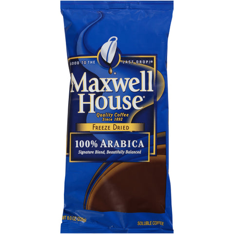 Maxwell House COFFEE INSTANT 100% ARABICA CAFFEINATED FREEZE DRIED SOLUBLE 8 OZ