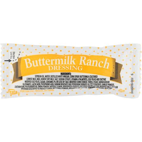 Portion Pac Buttermilk Ranch Dressing, 12 Gram -- 200 Count