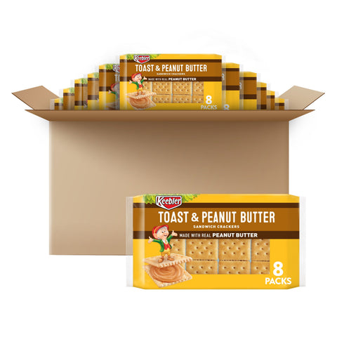 Keebler Toast and Peanut Butter Sandwich Cracker, 8 Ounce -- 12 per case.