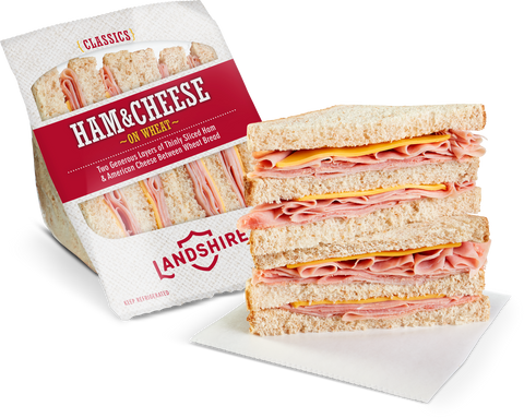 Landshire® SANDWICH WEDGE TRIPLE DECK HAM & CHEESE 6 OZ 10000010451