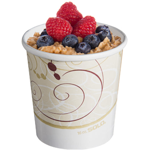 Dart Solo Flexstyle Symphony Design Double Sided Poly Paper Container, 16 Ounce -- 25 per case
