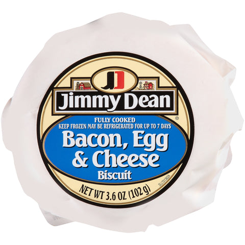 Jimmy Dean Bacon, Egg and Cheese Sandwich Biscuit, 3.6 Ounce -- 12 per case.