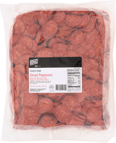 Tyson Mr.Nuccio Original Thick Slice Pepperoni Pizza Topping, 12.5 Pound -- 2 per case.