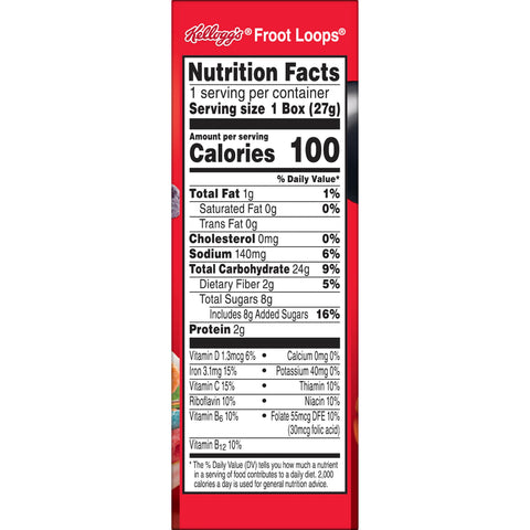 Cereal Froot Loops, 0.95 Ounce Each -- 70 Per Case